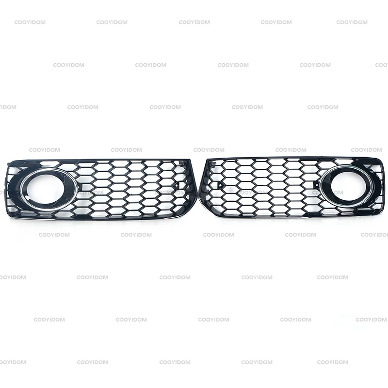 A Pair Front Bumper Fog Light Lamp Cover Honeycomb Mesh Hex Grille For Audi A5 S-Line S5 B8 RS5 2008-2012 8T0807681B 8T0807682D