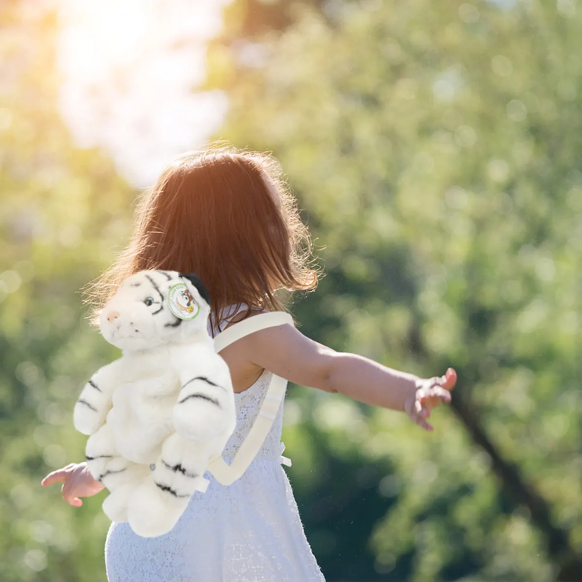 

1Pcs Tiger Animal Backpack Cartoon Cute Kids School Bag Adjustable Strap Soft Surface Student Campuse Bag Animal Backpack