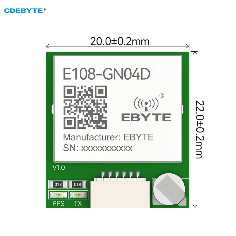 Multi Mode Satellite Positioning Module GPS Module Support BDS/GPS/GLONASS/GALILEO GNSS CDEBYTE E108-GN04D UART Ceramic Antenna