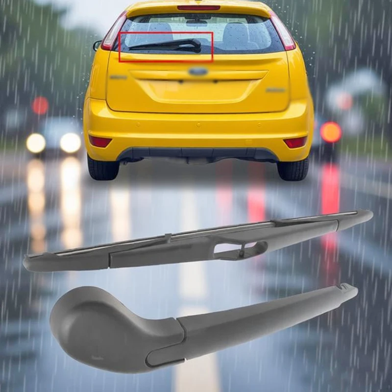 1 Juego de brazo y escobilla limpiaparabrisas trasero de 30cm para Ford Focus Mk3 Hatchback 2/2011-2018, brazo y escobilla limpiaparabrisas de plástico