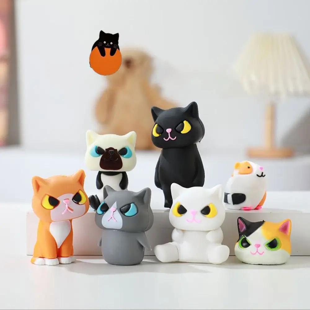 Creative Disguised As Cats Camouflage Animals Ornaments PVC Hand-made Animals Miniatures Cute Cartoon Cat Figurines Desktop