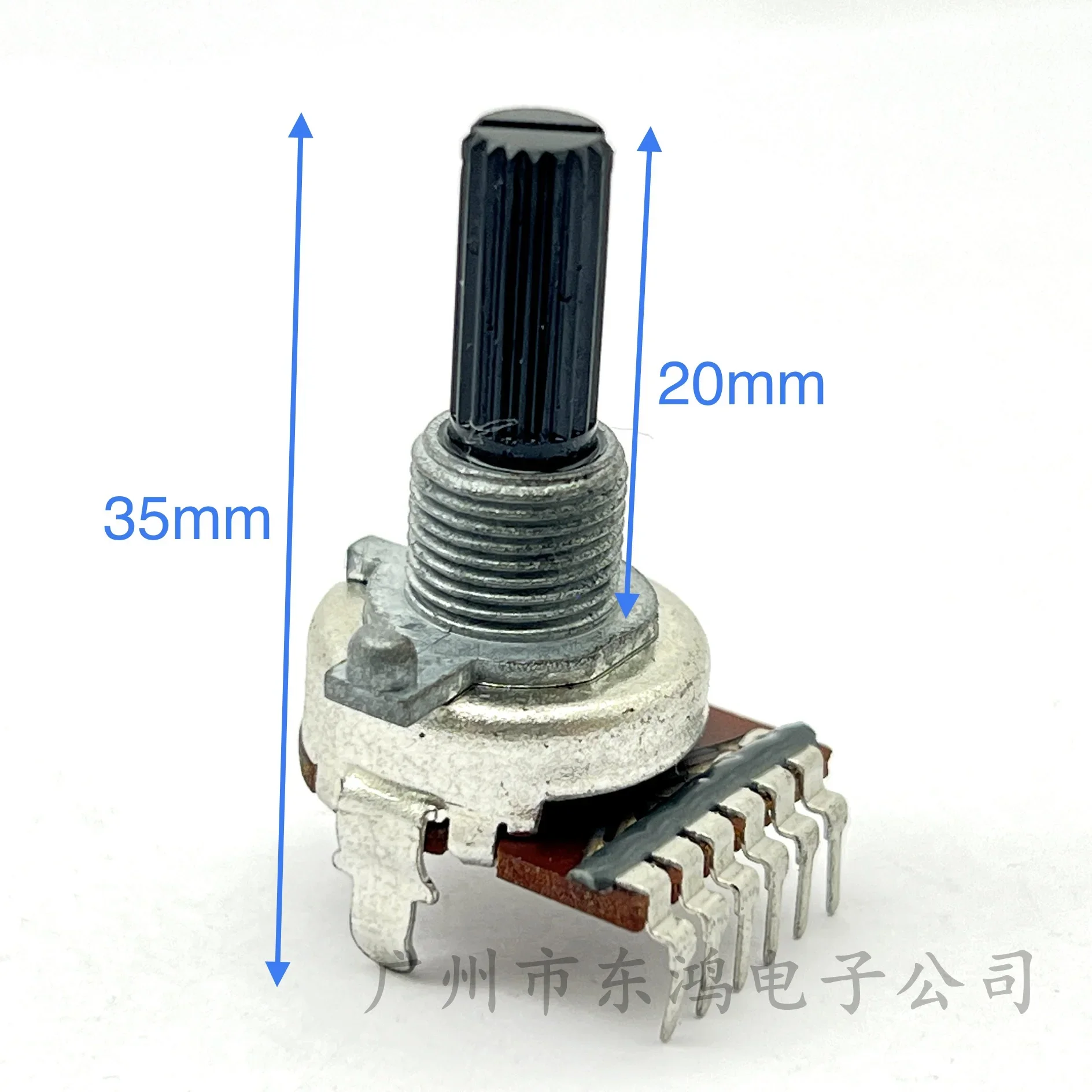 1 PCS 161 type duplex potentiometer A10K shaft length package 20mm handle 6 feet