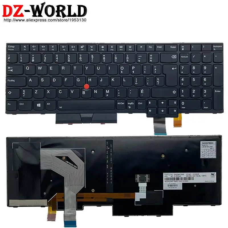 Backlight Keyboard for Lenovo Thinkpad T570 P51S T580 P52S Laptop US GR GK AE TH RU HB IL TR SK PT NL BG CZ CFB KR CFR