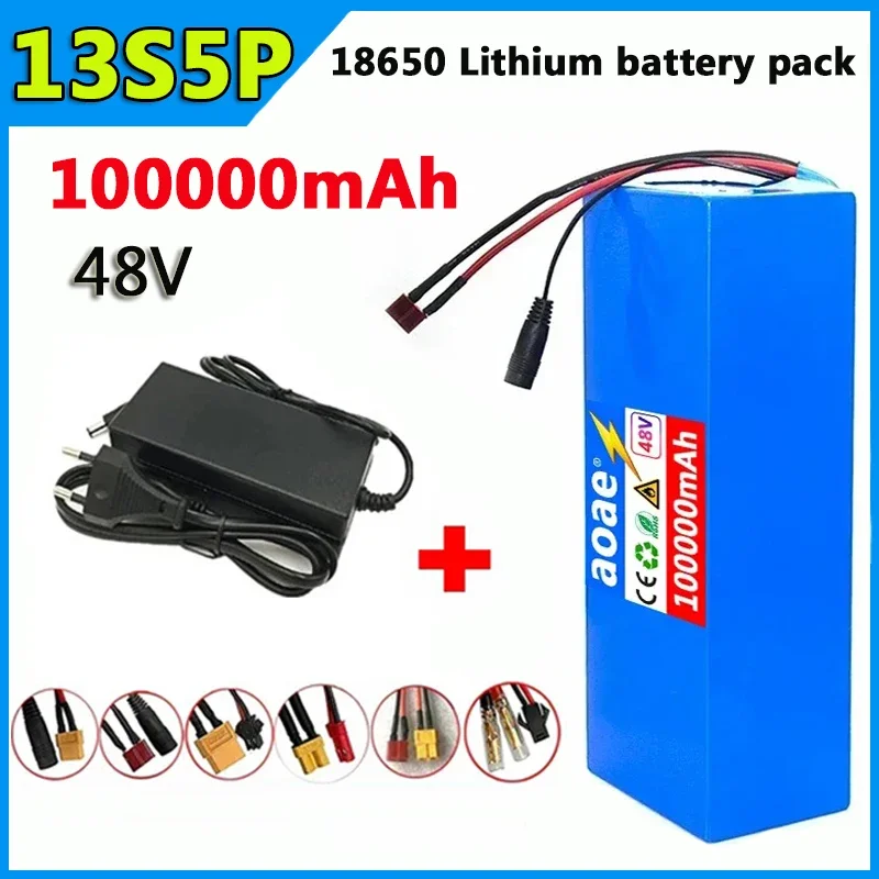 

100%Original 100Ah 13S5P 48V Electric Vehicle Lithium 13S5P Battery Pack Suitable for Electric Scooter Mountain Bike 250-1000w