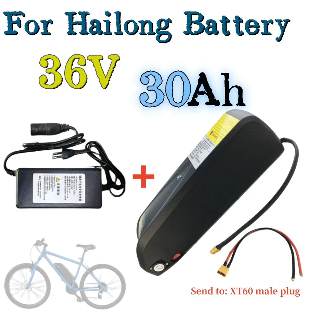 

100% new 36V 30Ah Hailong Battery 30A BMS For 350W 500W 750W 1000W Motor BBS02 BBS03 BBSHD Electric Bicycle