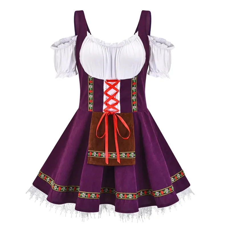 

Multiple Lady German Oktoberfest Costume Alpen Traditional Fraulein Outfit Cosplay Carnival Halloween Fancy Party Dress