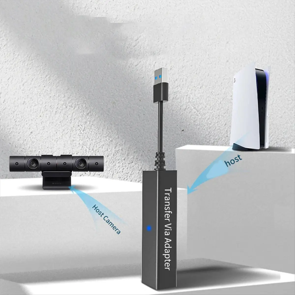 N91R For PS5 VR Adapter Cable VR Connector Mini Camera Adapter for PlayStation 5 PS5 PS4 VR Adapter Connector Accessories