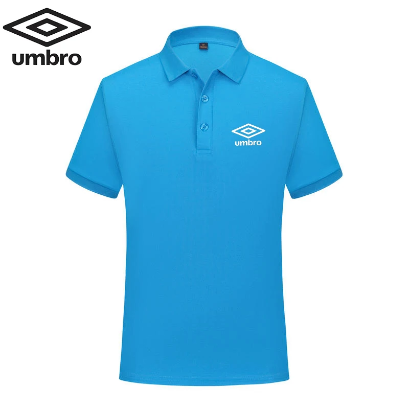 Embroidered Umbro Men\'s Breathable Polo Shirt Summer New Business Leisure High Quality Lapel Anti-pilling Polo Shirt for Men