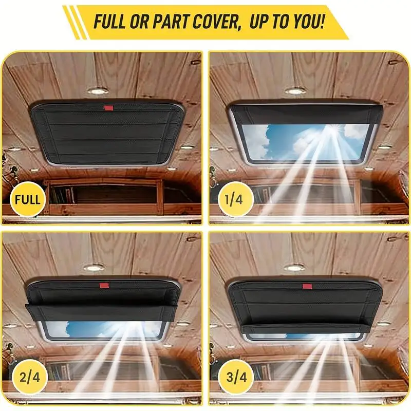 1pc 41x41cm RV Sunroof Sunshade Skylight Sunshade Foldable Roof Aluminum Film Reflective Shading Pad RV Accessories Sunshade