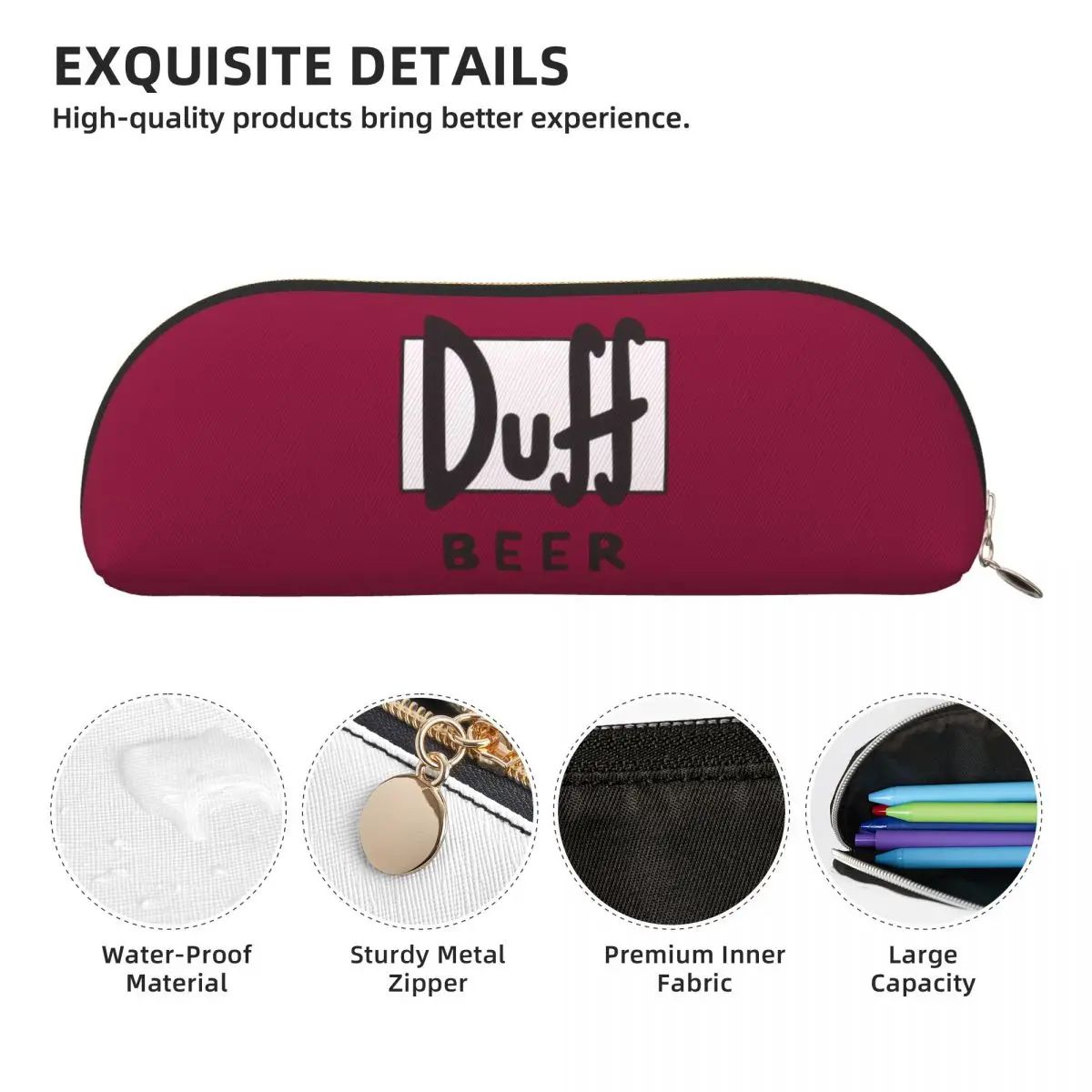 داف البيرة مقلمة حامل قلم تخزين لوازم القرطاسية سعة كبيرة صندوق القلم حقيبة أقلام رصاص لهدايا الطلاب