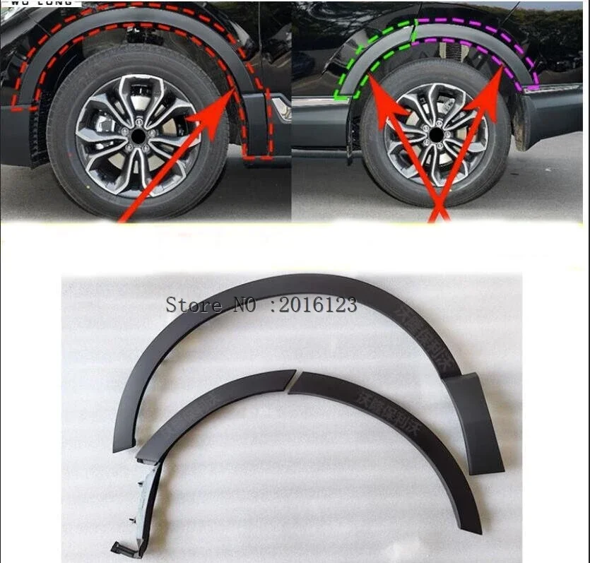 2017-2021 for Honda CRV Wheel arch trim  Front and Rear Bumper Leaf Trim Panel Automobile Wheel Eyebrow Anti Insertion