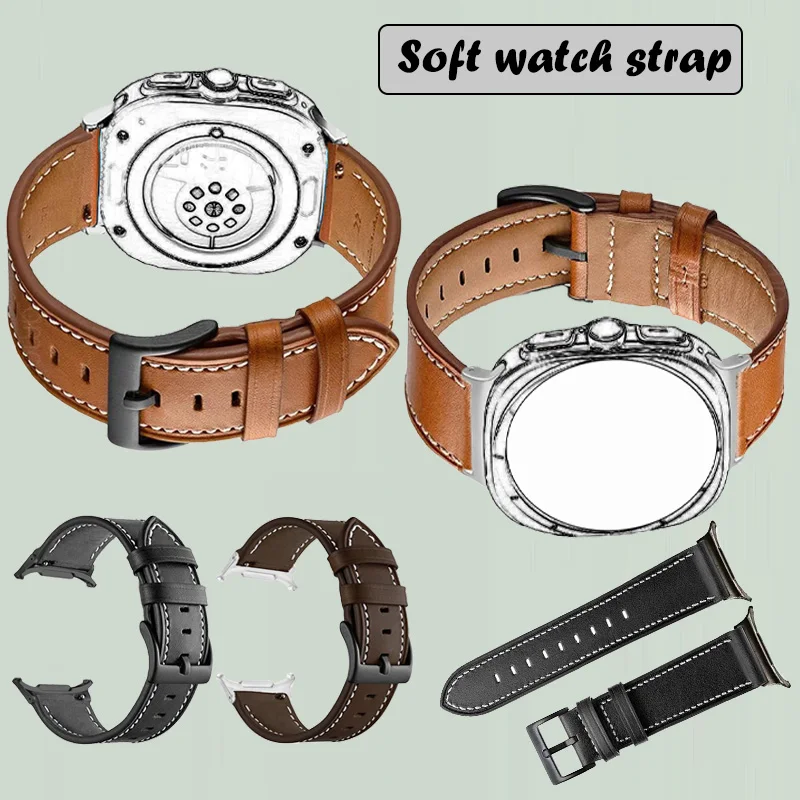 سوار معصم ناعم من الجلد الاصطناعي لساعة سامسونج جالاكسي 8 40 ملم 44 ملم جالاكسي 8 كلاسيك 46 ملم سوار قابل للتنفس