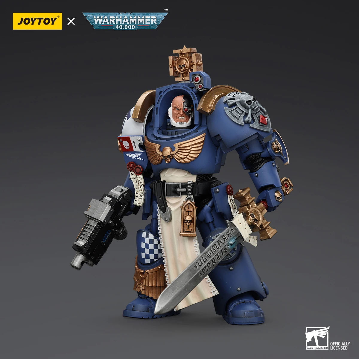 Warhammer 40K 1/18 ตัวเลขการกระทํา Ultramarines Chaplain/Terminator Squad/Severus Agemman/อะนิเมะรุ่นของเล่นของขวัญตุ๊กตาเครื่องประดับ