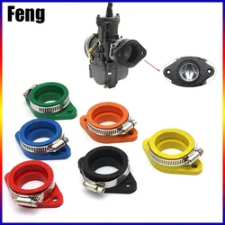 Motorcycle Carburetor Adapter Intake Pipe Rubber Universal KEIHIN MIKUNI KOSO PE PWK21-34 Motocross Air Intake