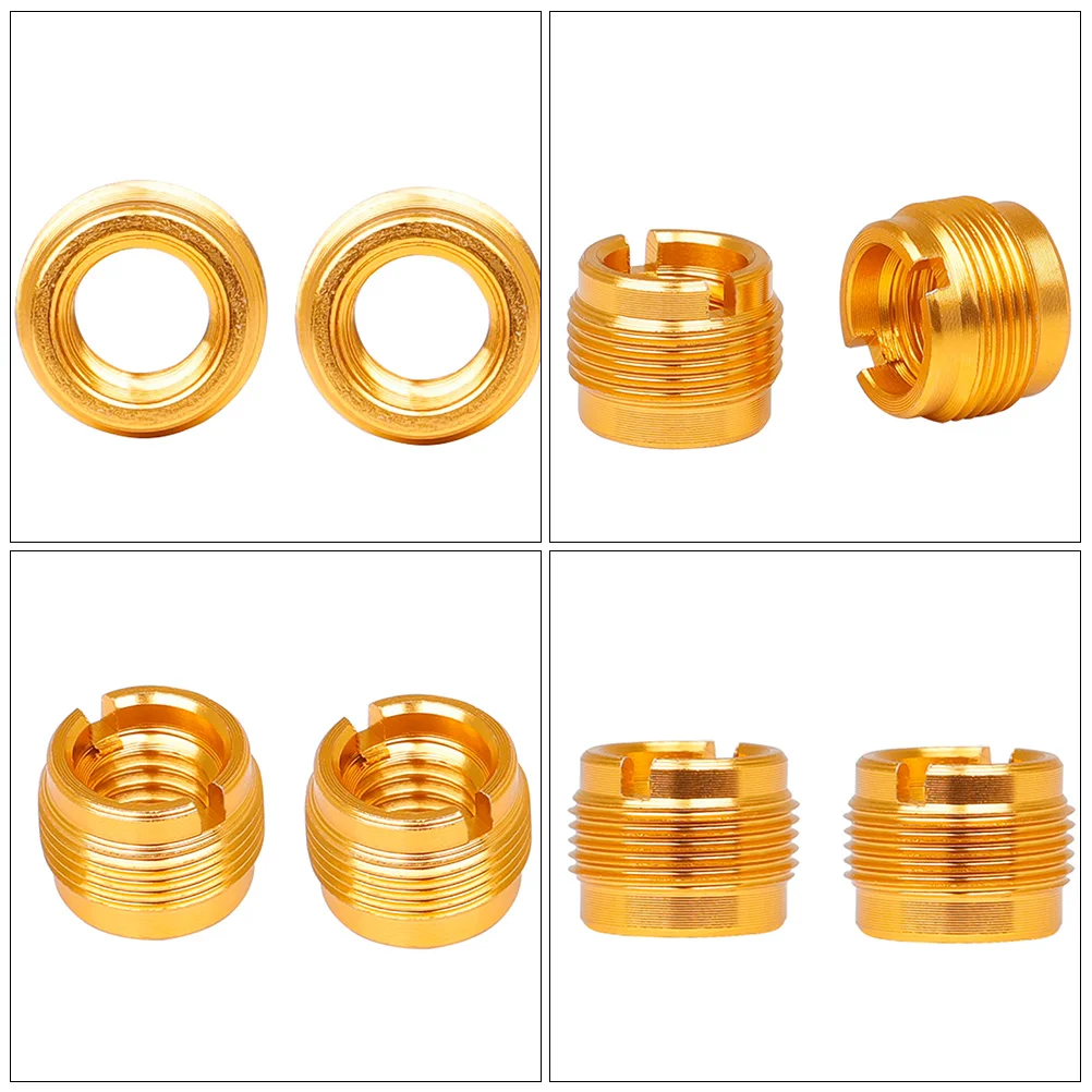 2 pcs Stainless Steel Conversion Screws 3/8 to 5/8 Microphone Clip Adapter Mic Stand Thread Connector DJ Equipment