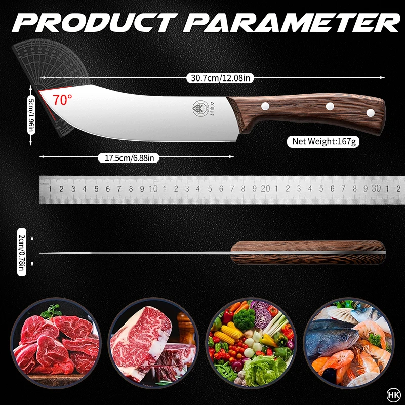 Outdoor multi-purpose knife, sharp high-hardness outdoor knife, portable boning hand knife KR9195