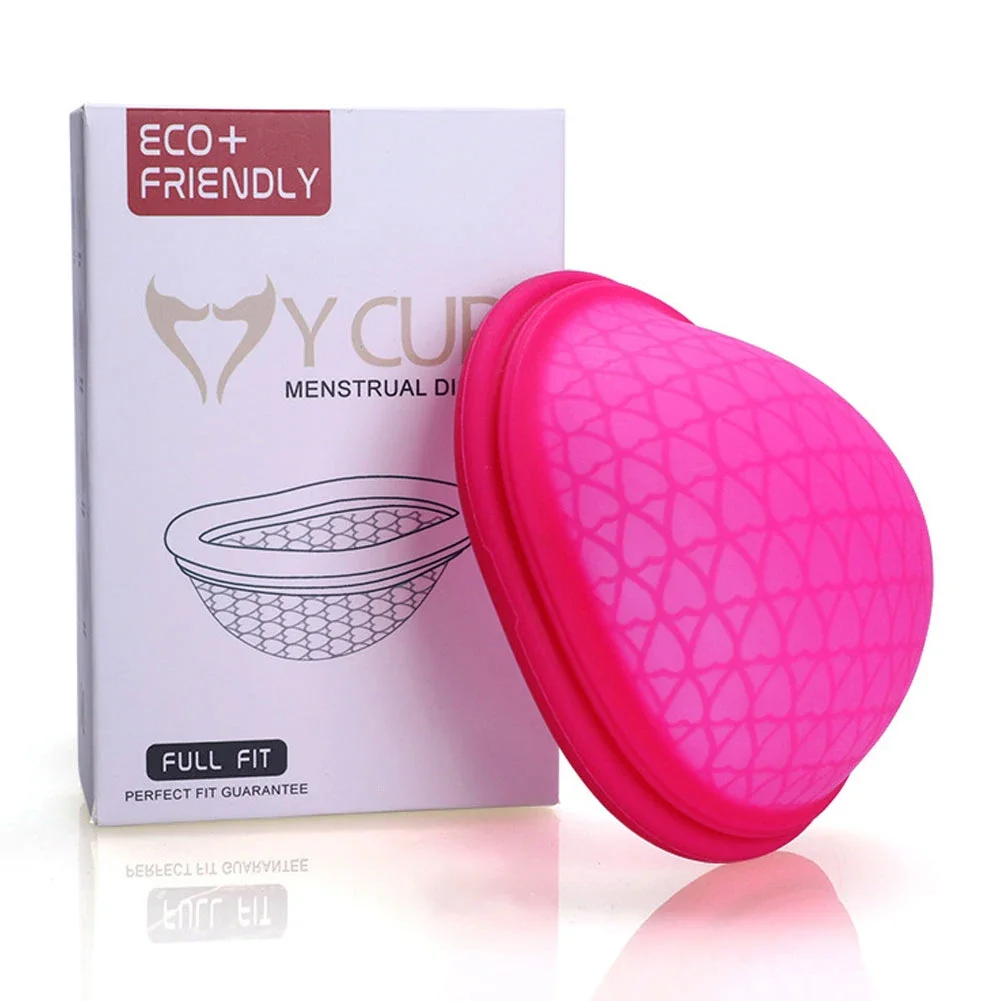 Reusable Menstrual Disc For Women Feminine Lady Menstrual Disc With Tail Flat-fit Design Extra-Thin Sterilizing Silicone Cup