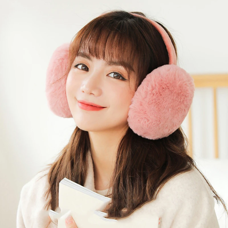 Foldable Keep Warm Earmuffs Cute Autumn Winter Windproof Comfortable Unisex Warmers Imitation Rabbit Plush Ear Muff Equipment