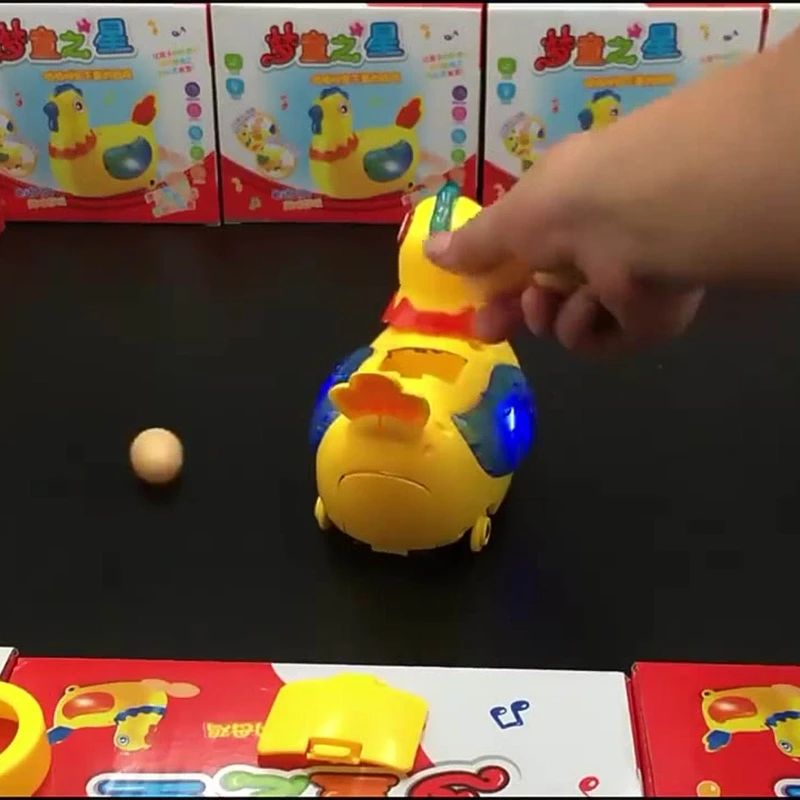 Kids Fun Chicken Laying Eggs Toy with Sound Music Children Electric Cute Hen Robot Animals Baby Interactive Educational Toys