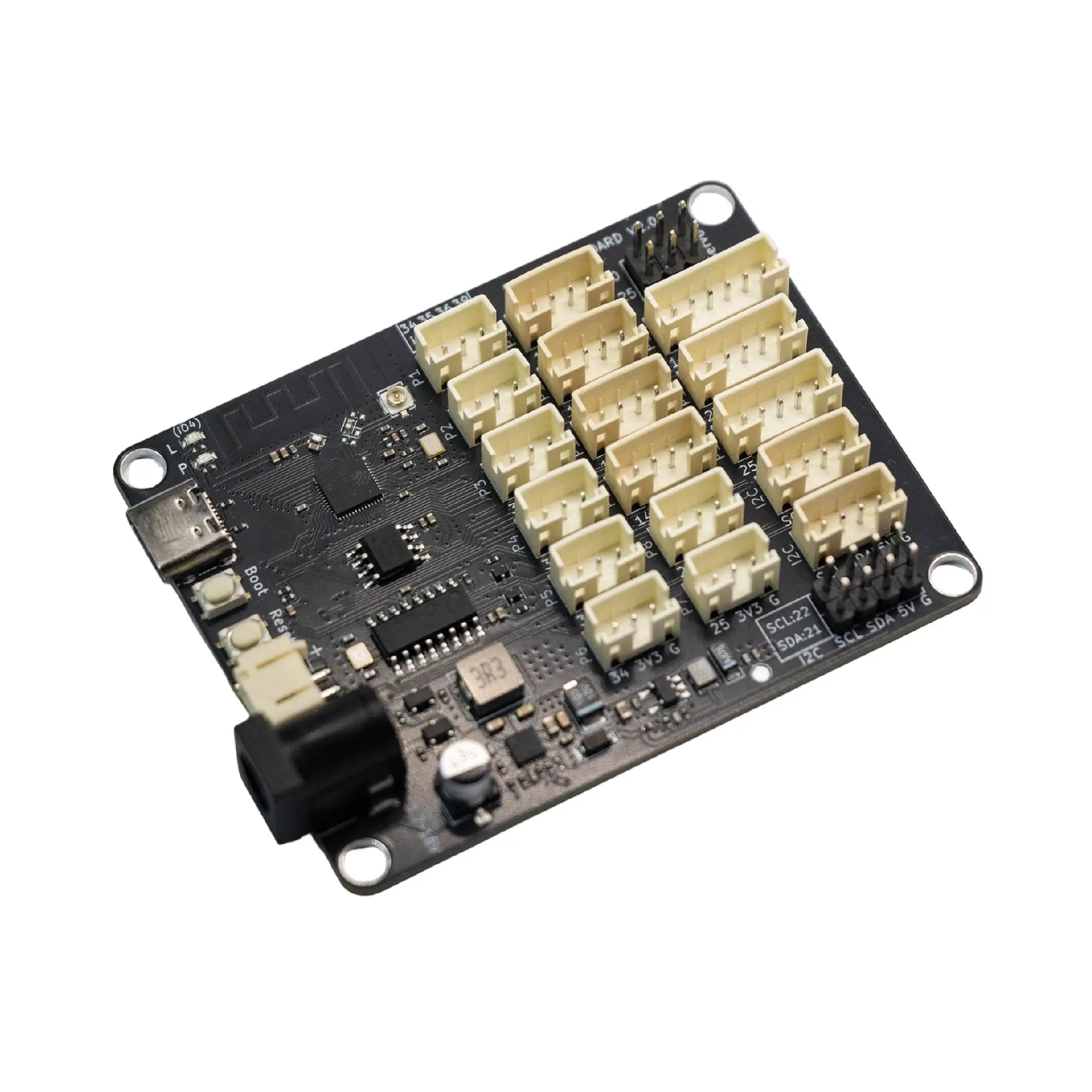 USB-C ESP32 Dev Board PH2.0 Interface 3.7-12V Power Input Built-in Bluetooth 4.2 WiFi Module Compatible with Arduino MicroPython