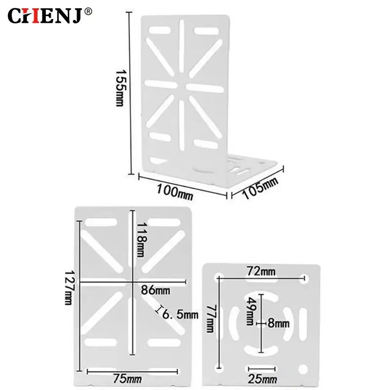 L Shape Adapter Steel Plate Outdoor External Wall/Corner Mount Bracket Holder Monitoring Pole Hoop Bracket for Security Camera