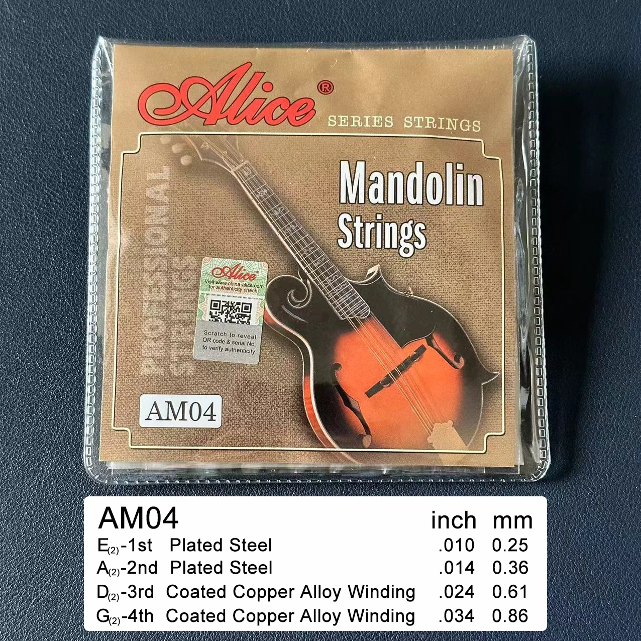 Mandolin Strings Plated Steel Silver-plated Copper Alloy Wound Bright Tone and Easy Playability for Mandolin Parts & Accessories