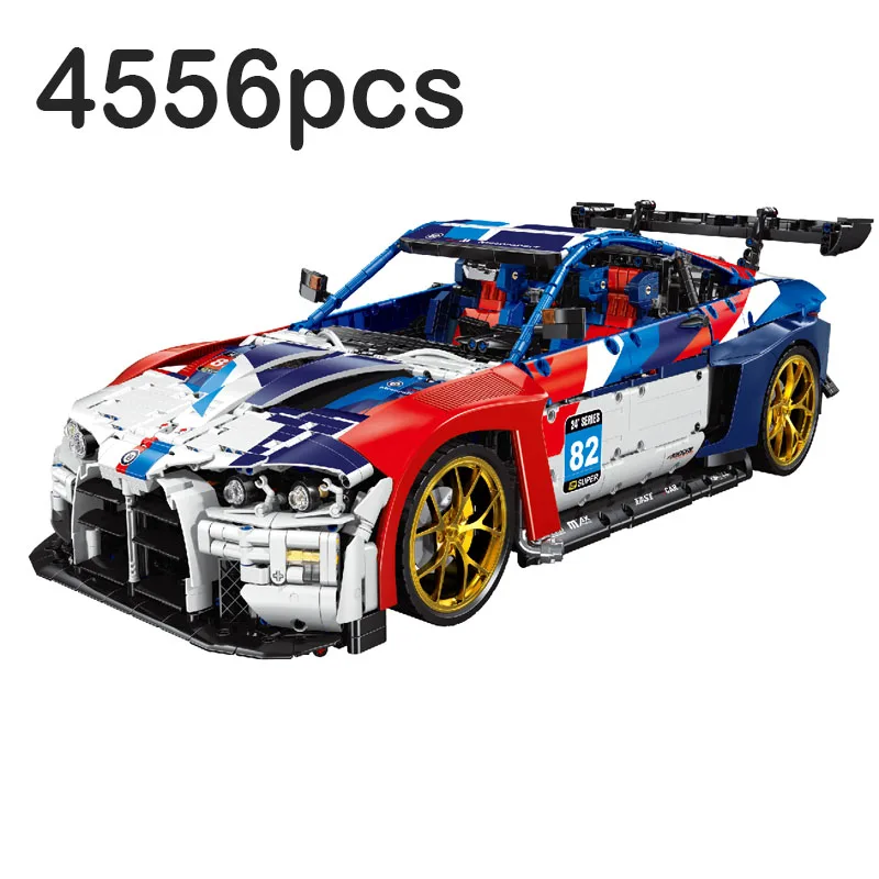 JD040 4556pcs MOC 1:8 Technical City Sports Car M4 Building Blocks Bricks Assembling Model Toys for Boys Christmas Gift Set