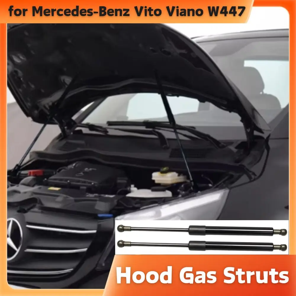 

Стойки капота для Mercedes-Benz Vito Viano (W447) 2014-настоящее время, газовые пружины переднего капота, амортизаторы, амортизаторы, подъемные опоры, 2 шт.