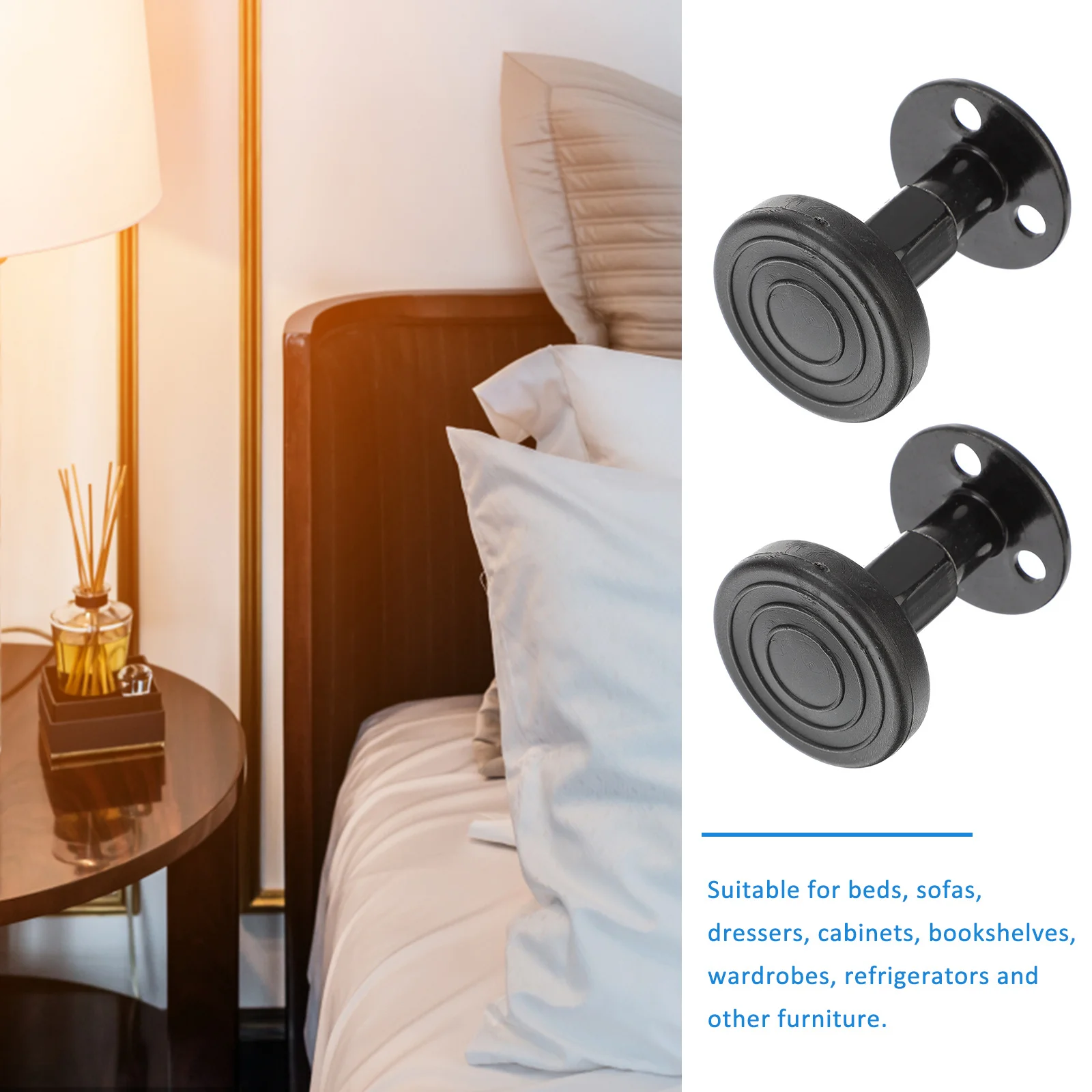 

2Pcs Bed Headboard Stabilizer Threaded Stopper for Noise Reduction and Frame Fixing Adjustable Bed Frame Stopper