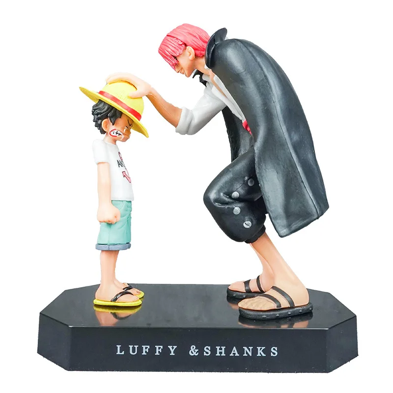 18cm One Piece Anime Figure Shanks Straw Hat Luffy Action Figure Collectible Fashion Handmade Model Decor Ornament Kids Gift