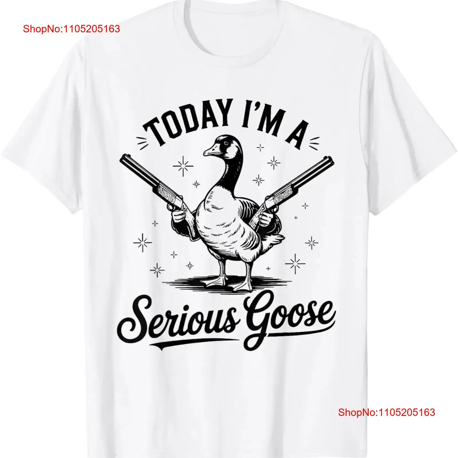 A Serious Goose Lovers With Gun T Shirt Cool Vibe pour lui son S 4XL vintage lavé graphique haut respirant pour un usage quotidien