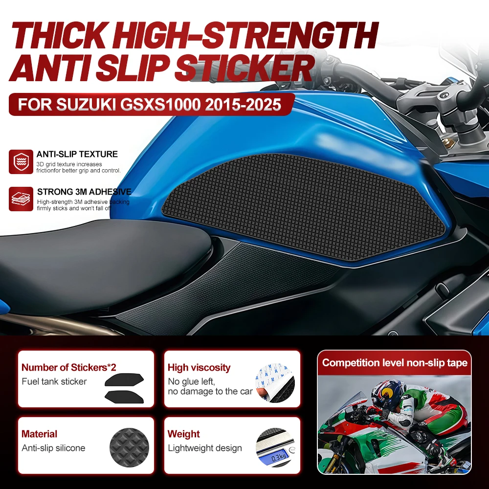 Motorcycle Tank Decals Stickers Motorfiets Highway Cruising Exterior Modification Anti Slip For SUZUKI GSXS1000 2015-2025