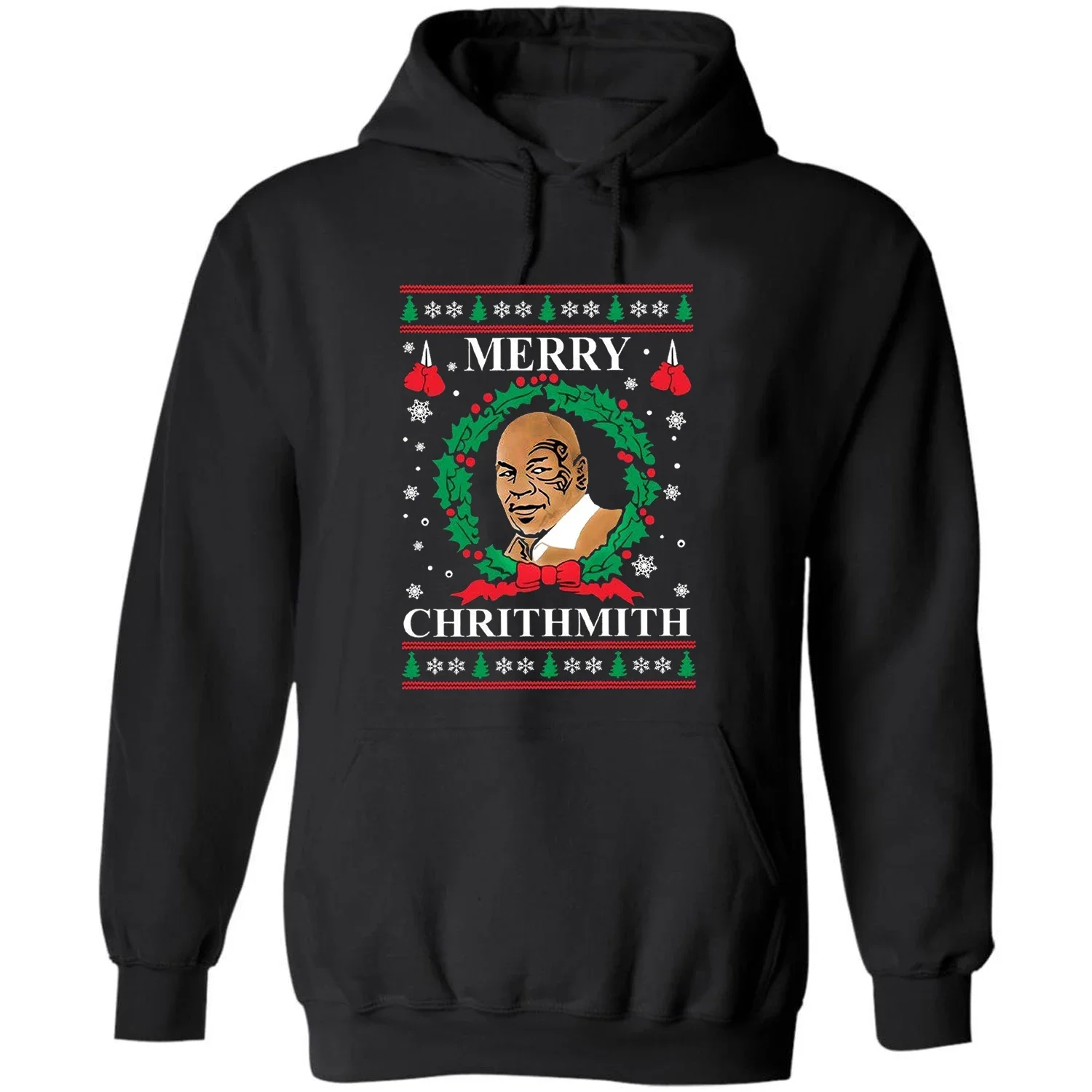 

Merry Chrithmith Mike Tyson Ugly Christmas Sweater Boxing Xmas Pullover Hoodie 100% Cotton Casual Mens Sweatshirts Streetwear