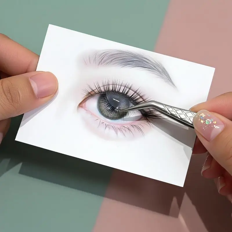 10/20/30/50 Sheets Eyelash Practice Stickers Eyelash Training Stickers Eyelash Application Trainer Stickers Simulated Eye Shape