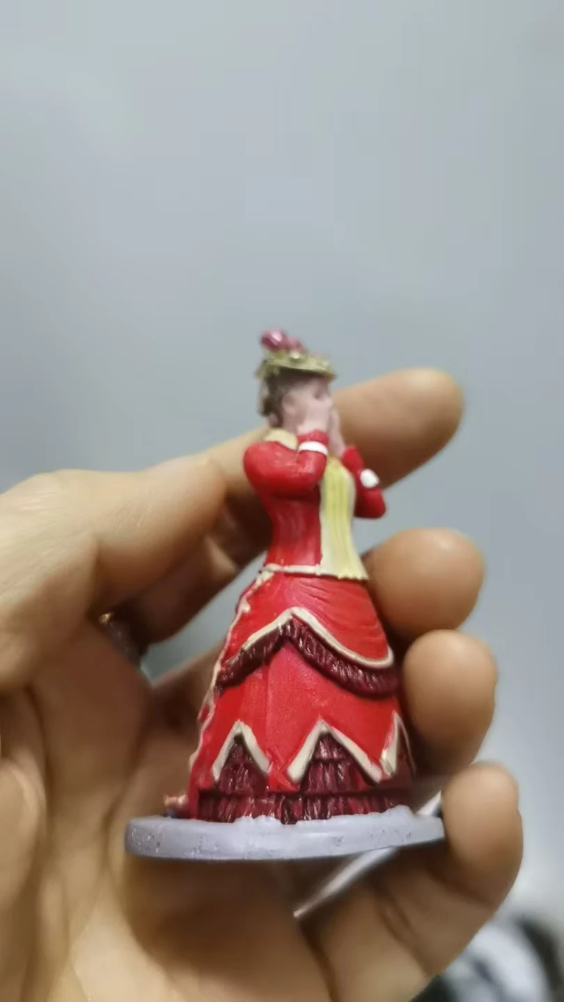 resin figure mental psychological sand table game box court therapy  lady  woman  in  red  dress