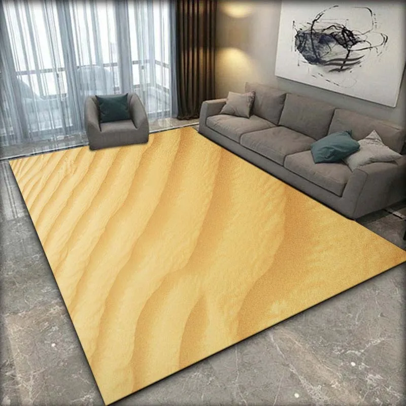 

3D Desert Sand Carpet for Living Room Bedroom Large Area Printed Rugs Home Decor Sofa Table Mat Household Washable Floor Mats