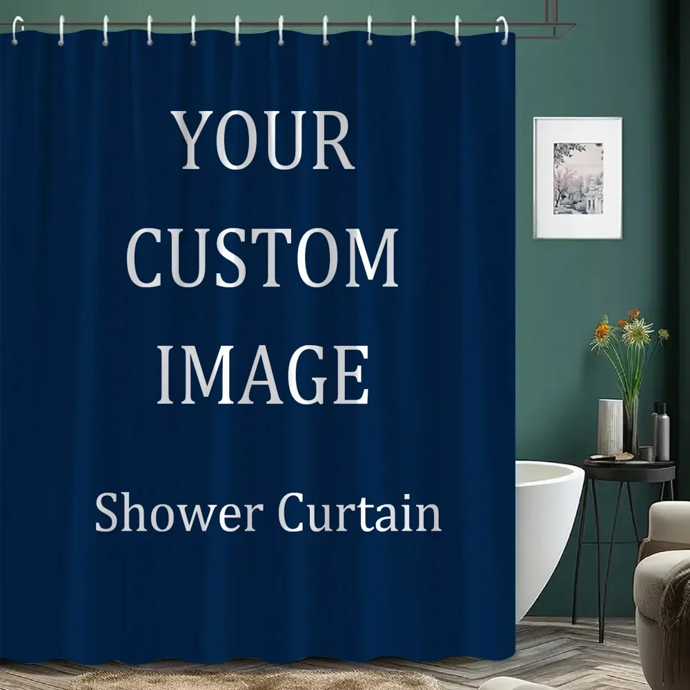 Custom Printed Shower Curtain Character Landscape Anime Bohemia Bathroom Door Curtain Set Carpet Toilet Cover Set Bathroom Decor