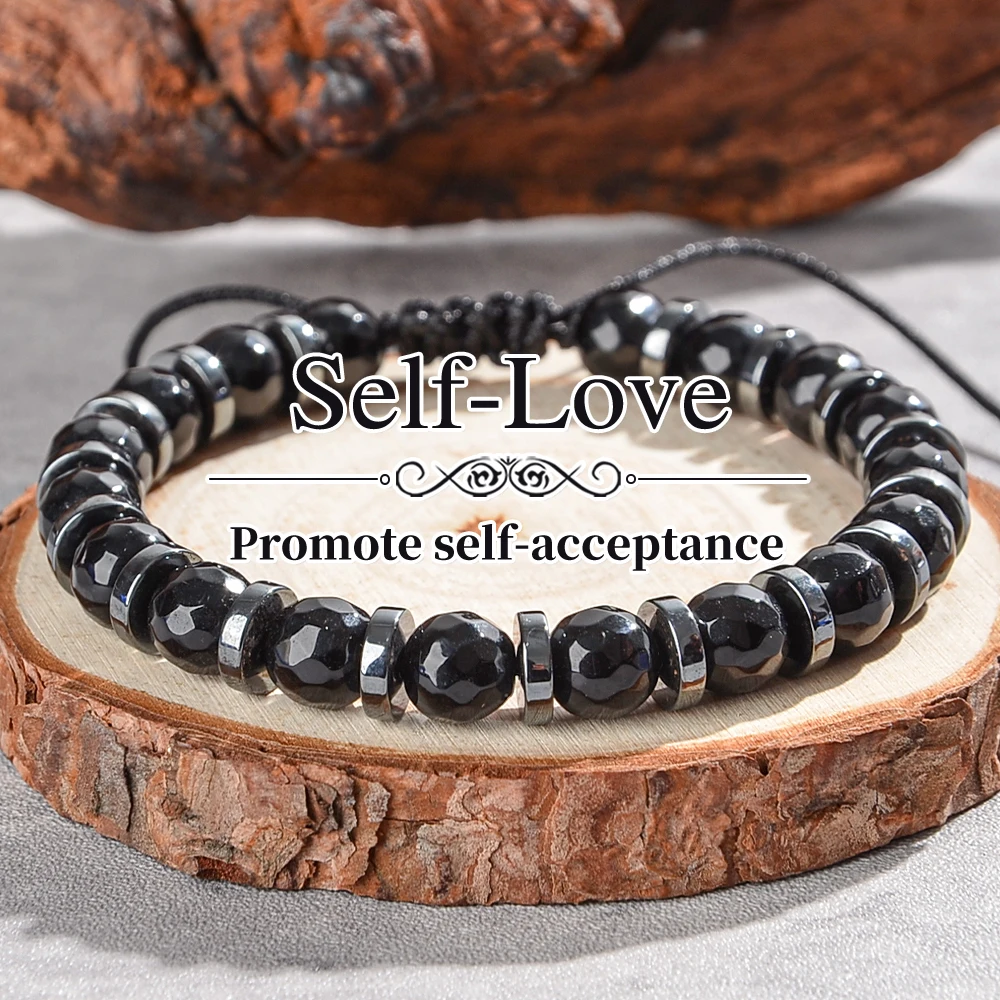 Natürliches Edelstein-Balance-Schutzarmband, spirituelles Kristallperlenarmband, Armband, das die Selbstakzeptanz fördert – Detail 7