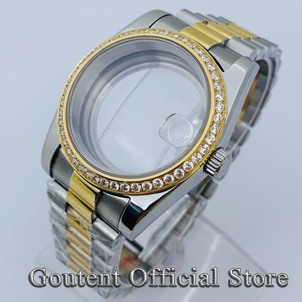 

Goutent 36mm/39mm Presidential Bracelet Sapphire Watch Case Fit NH35 NH36 Miyota 8215 821A ETA 2836 2824 PT5000 Movement