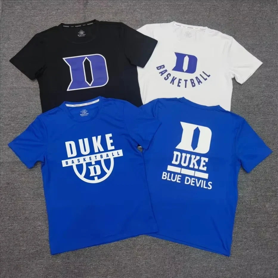 Ropa de mujer de la Universidad de Carolina del Norte de Duke limitada de América del Norte, jersey con estampado de cuello redondo y manga corta
