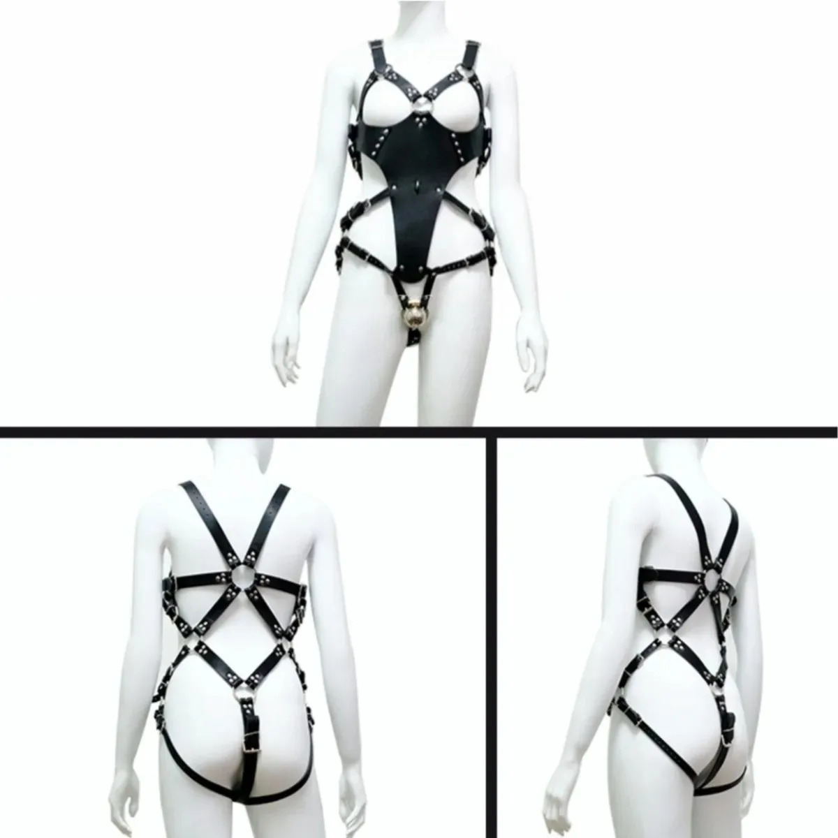 كامل الجسم عبودية ضبط النفس الأشرطة BDSM الجلود حزام العفة منتجات الكبار ألعاب الجنس الغريبة سيسي قابل للتعديل Straps18 +