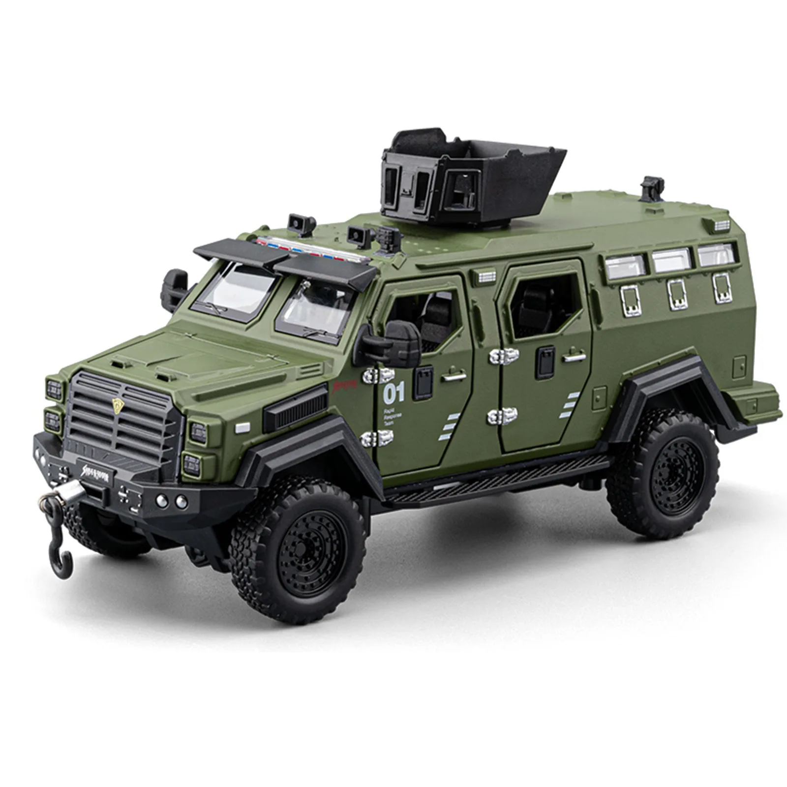 1: 32 sabre militaire tigre denté véhicule blindé modèle en alliage jouet simulation son et lumière commentaires modèle de voiture garçon ornement