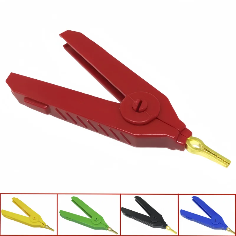 Alligator Clip 90mm Kelvin Copper Gold Plate Clip LCR Test Clip For Precision Electrical Instrument Tool Power Supply
