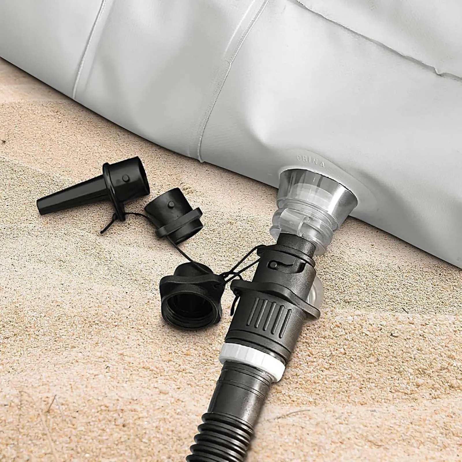 

5 Pieces Valve Adapter Multi-Purpose Air Valve Adapter Pump Connector Wide Compatibility Water Sports Gear Sturdy Plastic