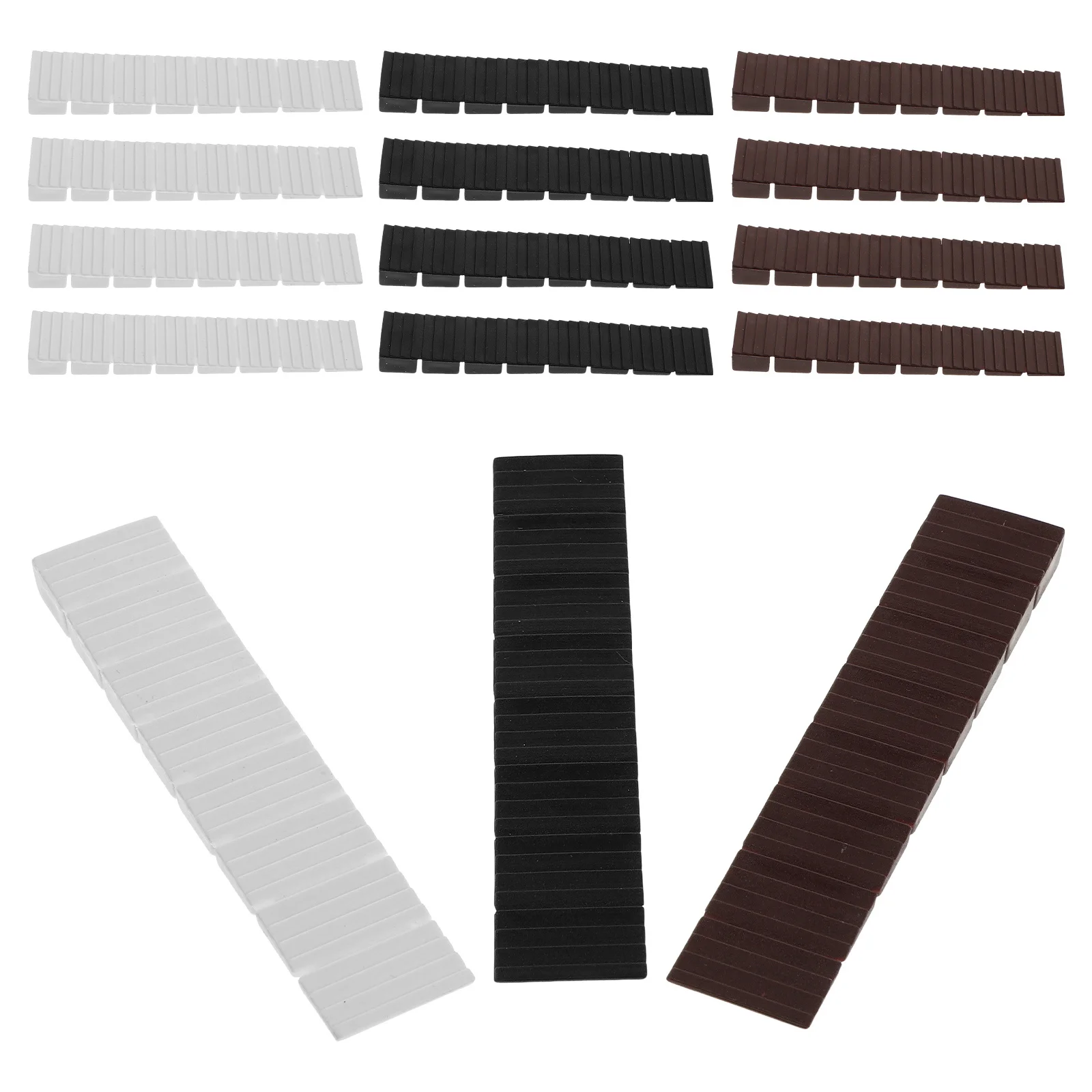 

72Pcs Furniture Wedge Plastic Leveling Shims for Cabinets Tables Wardrobes Foot Furniture Levelers Pads Door Hinge Shims Noise