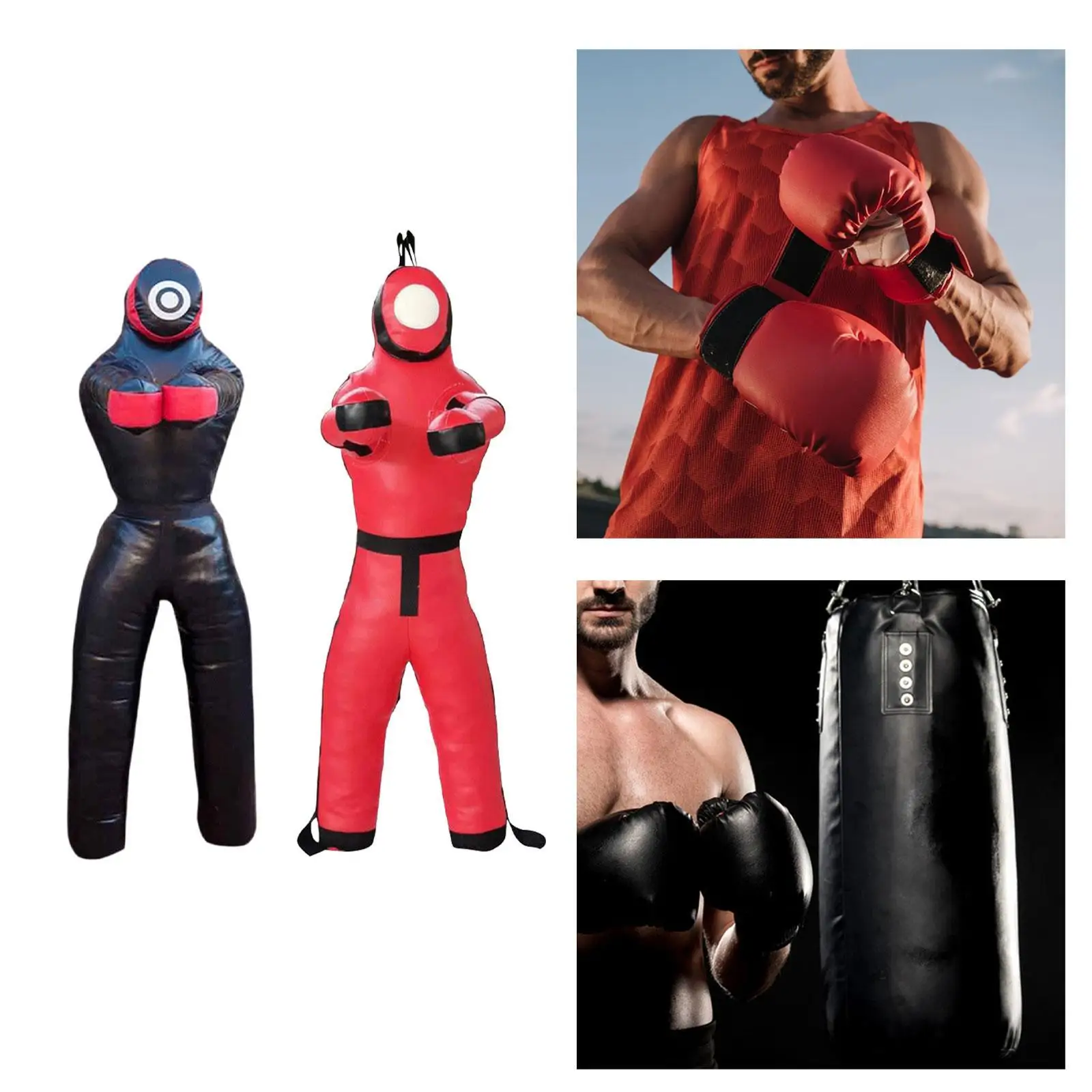 Mma Wrestling Dummy Wrestling Dummy Unfilled Hanging Taekwondo Mma Wrestling Punch Bag Judo 170cm Practice Dummy Punching Bag