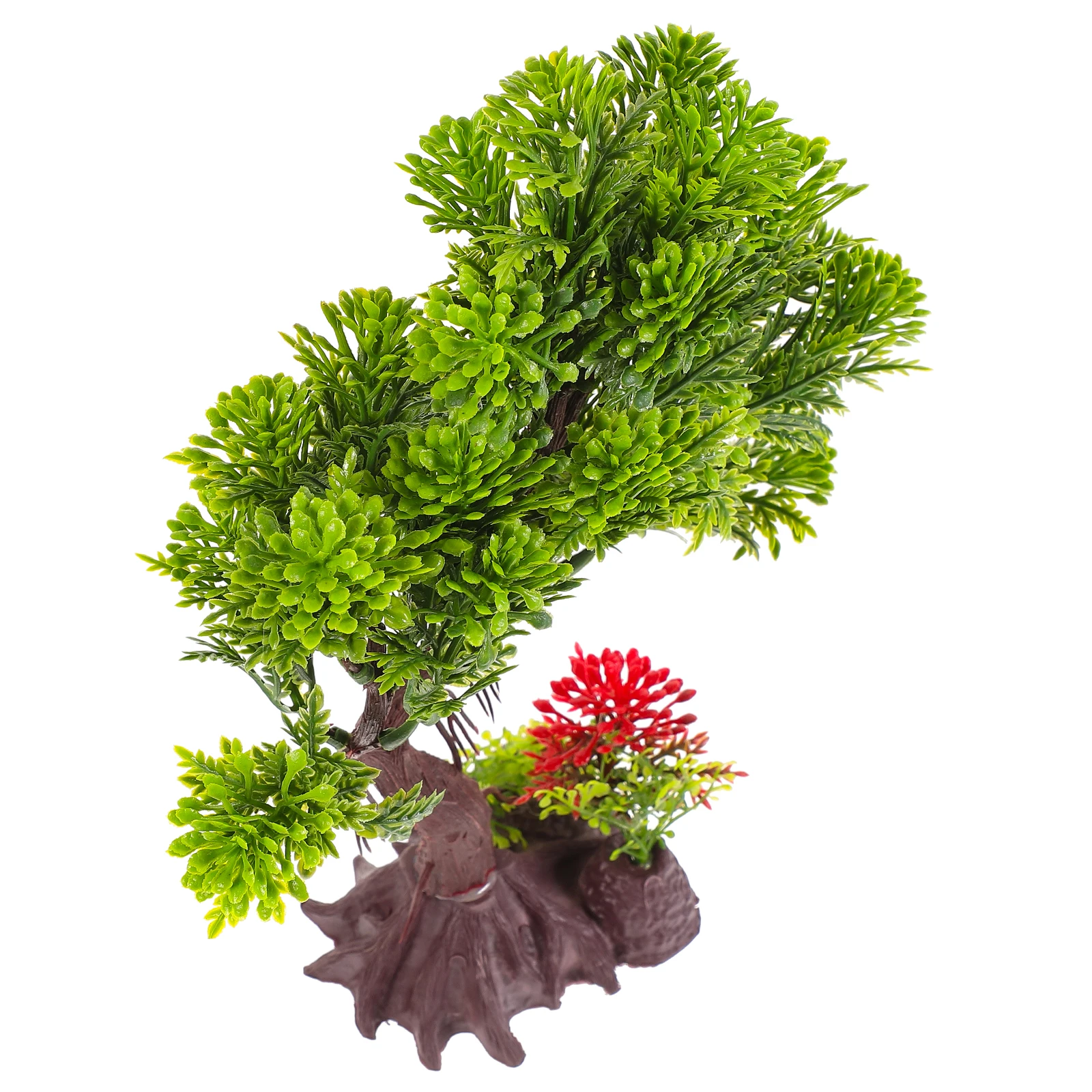 

Artificial Aquarium Plants Fake Tree Decorations for Fish Tank Reptile Cage Safe Plastic Long Lasting Easy Maintenance Landscape