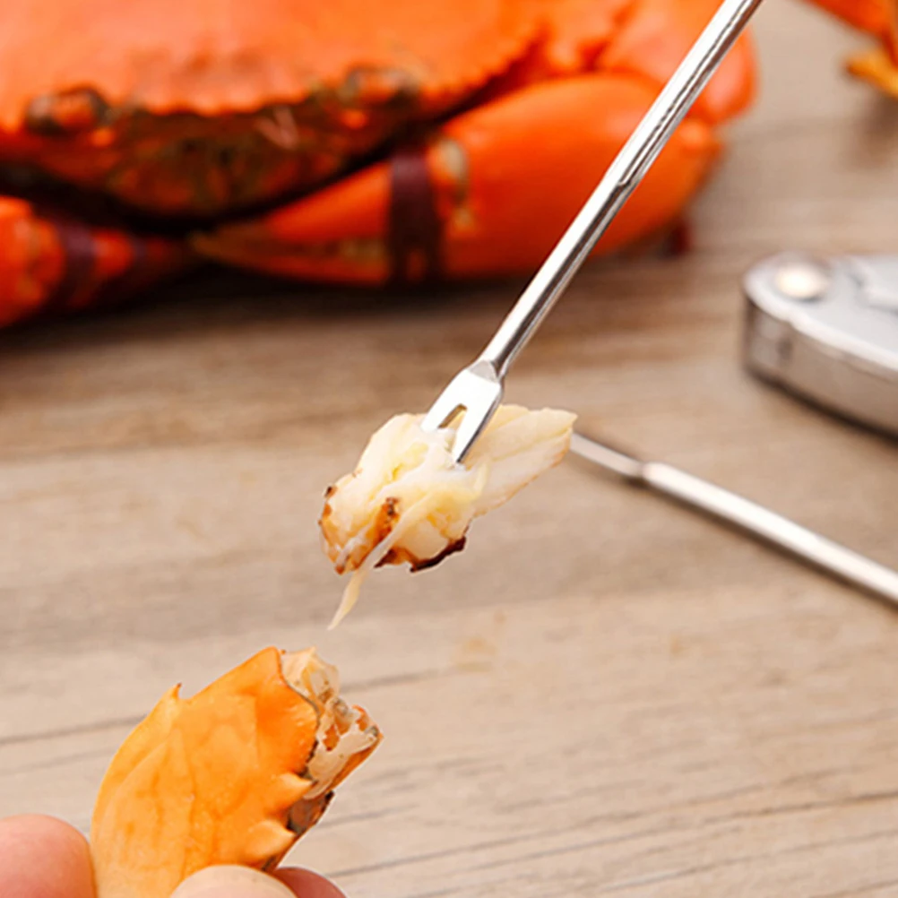 

20 Pcs Seafood Needle Walnut Kitchen Tools Lobster Eating Household Crab Forks Stainless Steel Picking