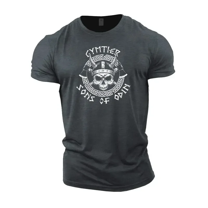 

Summer Viking Casual Fashion 3D Printed Tough Guy Men's T-shirt Outdoor Sports Short Sleeve Oversized Loose Wide Quick Dry Shirt