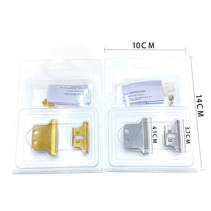 

M08K 2-Hole Clipper T-Blade Cutter Replacement Hair Trimmer Blades for WAHL 8081 8171 Gold